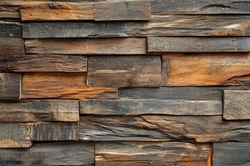 Obraz premium old wood texture, wall panel made of boards , ai