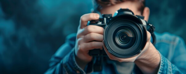 Photographer Holding Camera