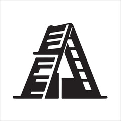 Ladder vector silhouette hanging