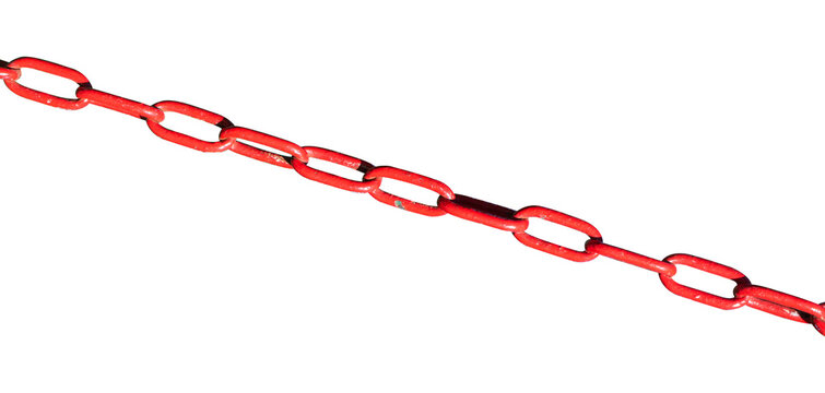 red chain isolated on white