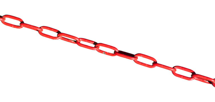 red chain isolated on white