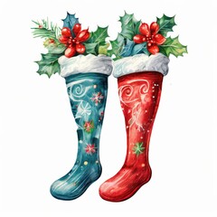 the AI Image Generator, christmas sock with gifts