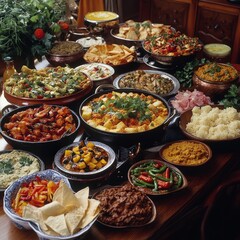 Obraz premium A World of Flavors: Ethnic Cuisines from Around the Globe