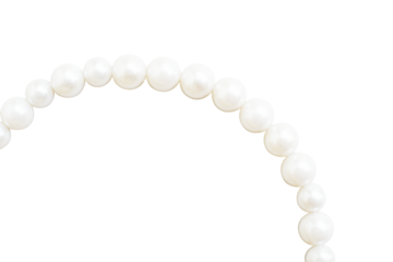 pearl necklace isolated on white