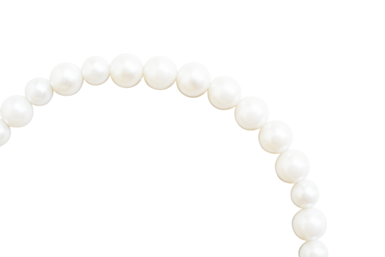 pearl necklace isolated on white