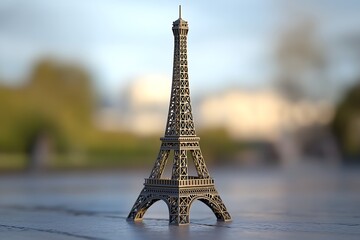 The iconic Eiffel Tower, a symbol of Paris and France, stands tall against the sky, a testament to European architecture and a must-see for tourists