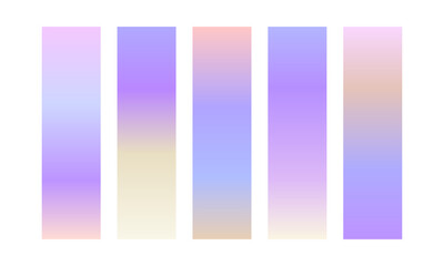 Vector colorful gradient collection, Gradient color set element set