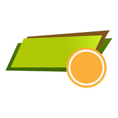 Origami sale banner label badge blank design template