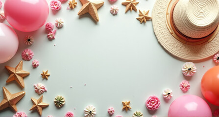 christmas frame with decorations