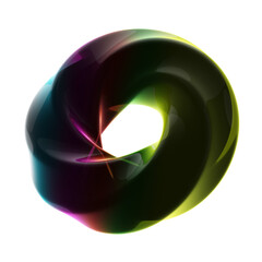 Twisted Ring Neon 3D Abstract