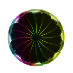 Twisted Wavy Cilinder Neon 3D Abstract