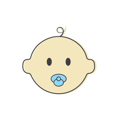 Obraz premium Baby face expressions icon