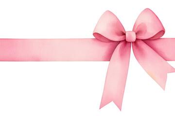 Elegant pink ribbon with a beautiful bow, perfect for gift wrapping and special occasions.