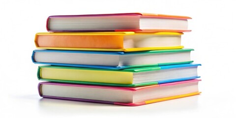Colorful stack of books sticker on a white background, stack, books, colorful, sticker, education, reading, literature
