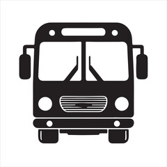 The bus icon set is a collection of modern icons in a modern design icon silhouette vector style with white background