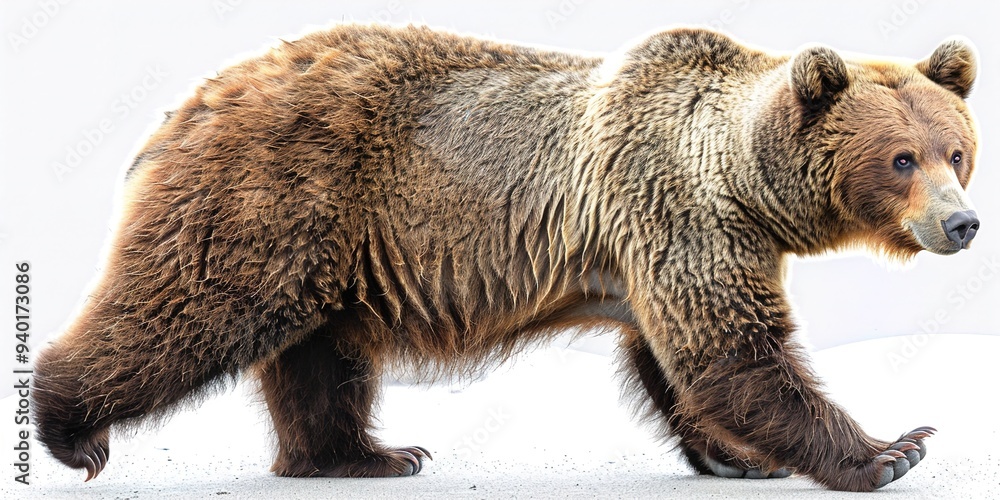 Wall mural brown bear isolated