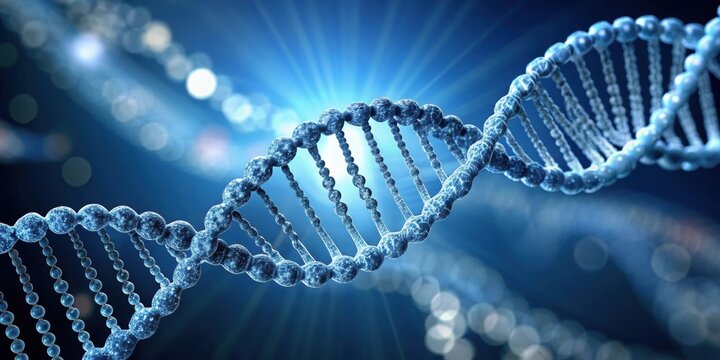 of a DNA strand , genetics, science, biology, molecule, helix, chromosomes, research, medical