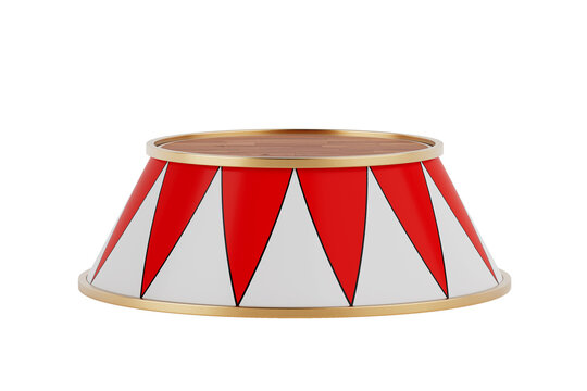 Empty Ringmasters Podium, Circus Stage. 3d Rendering