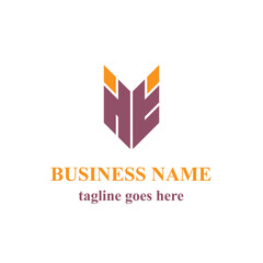 Illustration of Creative Initial HE Vector Logo for Your Business