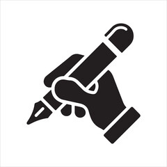 marker pen Felt tip pen silhouette vector style with white background
