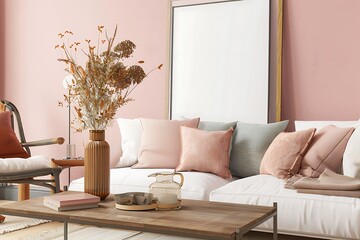 modern living room with sofa