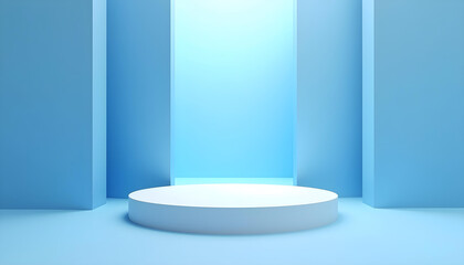 Fototapeta premium blue podium sstage product for sale promotion background 6