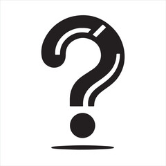 Question mark silhouette vector style with white background
