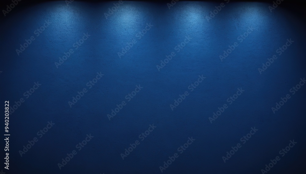 Poster abstract smooth blue with black vignette studio well use as background business report digital websi