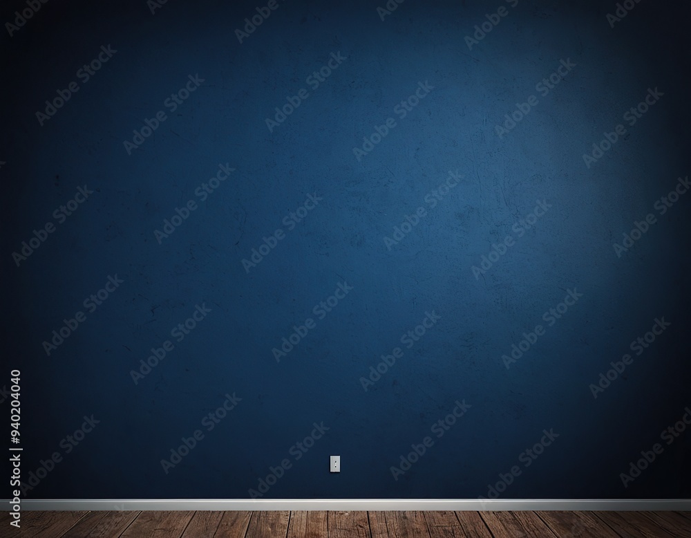 Poster abstract smooth blue with black vignette studio well use as background business report digital websi