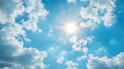 Sun shining through the Clouds