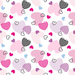 seamless background with hearts
