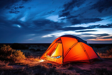 Camping Under a Starry Sky: A Night in the Wilderness
