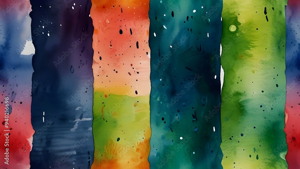 Wall mural watercolor wet background generative ai