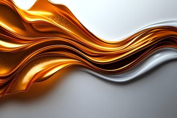 A minimalist, abstract artwork featuring the rich, golden tones of amber, with flowing lines and soft gradients symbolizing warmth and serenity
