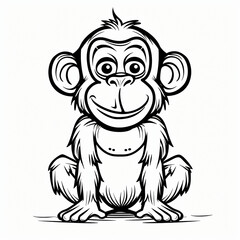 Obraz premium Leopard children coloring book page