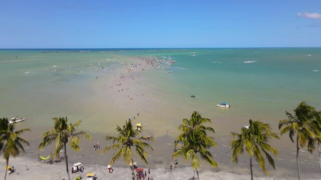 Moses Path or Caminho de Moises on Barra Grande beach in the city of Maragogi, Alagoas, Brazil