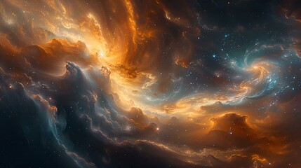 Fototapeta premium a colorful clouds in space. 