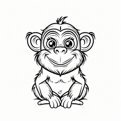 Obraz premium Leopard children coloring book page