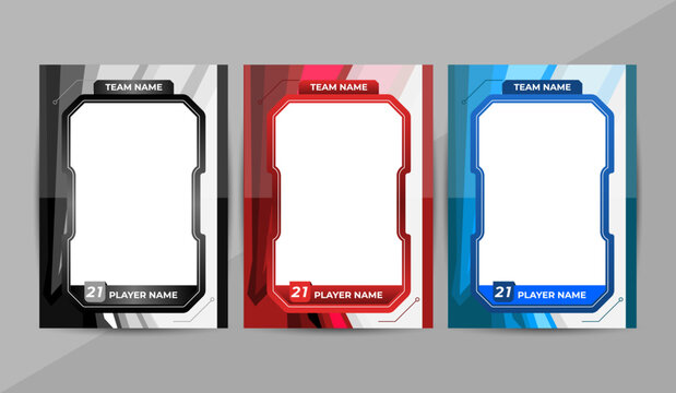 Set of player card templates featuring player names, team details, and game sports. Ideal for sports memorabilia, fantasy baseball leagues