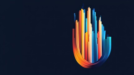 Obraz premium Explore your unique identity with a vivid fingerprint art piece, depicting the energy of a bustling night city.