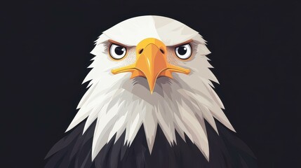 This vibrant illustration highlights the eagles majestic features with intricate textures, showcasing its powerful essence.