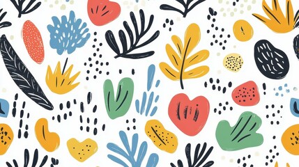 Discover lively flat illustrations that blend textures and vibrant colors, perfect for enhancing any modern space.