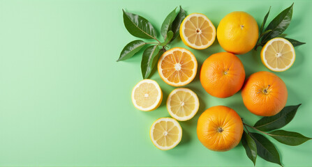 oranges on a wooden background