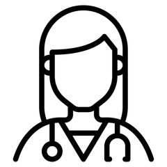 Doctor Diversity Avatars icon illustration 