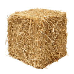 straw bales white background.