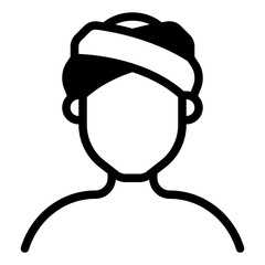 Turban Diversity Avatars icon illustration 