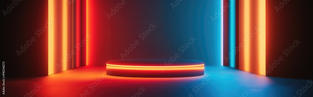 Poster 3d rendered illustration of a gold background design object
