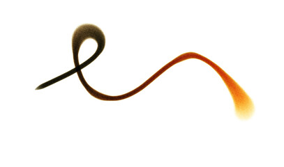 Whoosh lines curvy calligraphy Neon gradient texture bright lines texture, realistic cutout on transparent background. Spray gradient lines texture overlay.