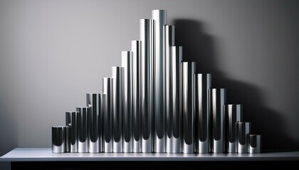 Obraz premium 은색 금속 쇠 막대기