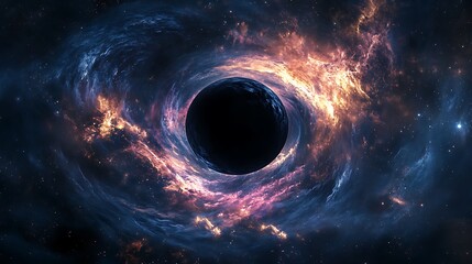 Black Hole in a Starry Vortex